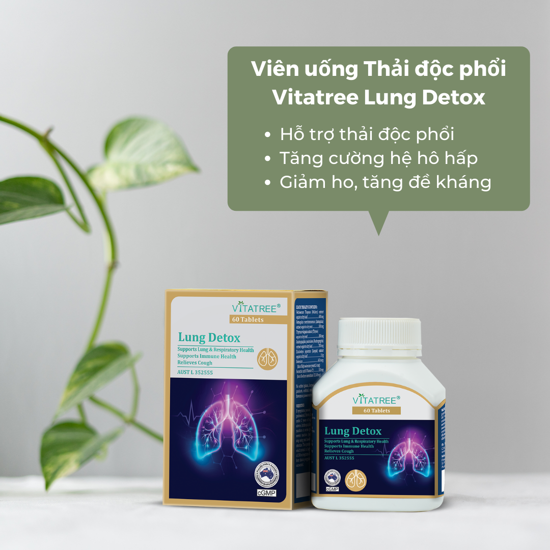 Bổ Phổi Úc Vitatree Lung Detox Giúp Hỗ Trợ Giảm Ho, Tăng Cường Sức Khỏe Hô Hấp, Hỗ Trợ Tăng Cường Sức Đề Kháng Cho Cơ Thể - OZ Slim Store