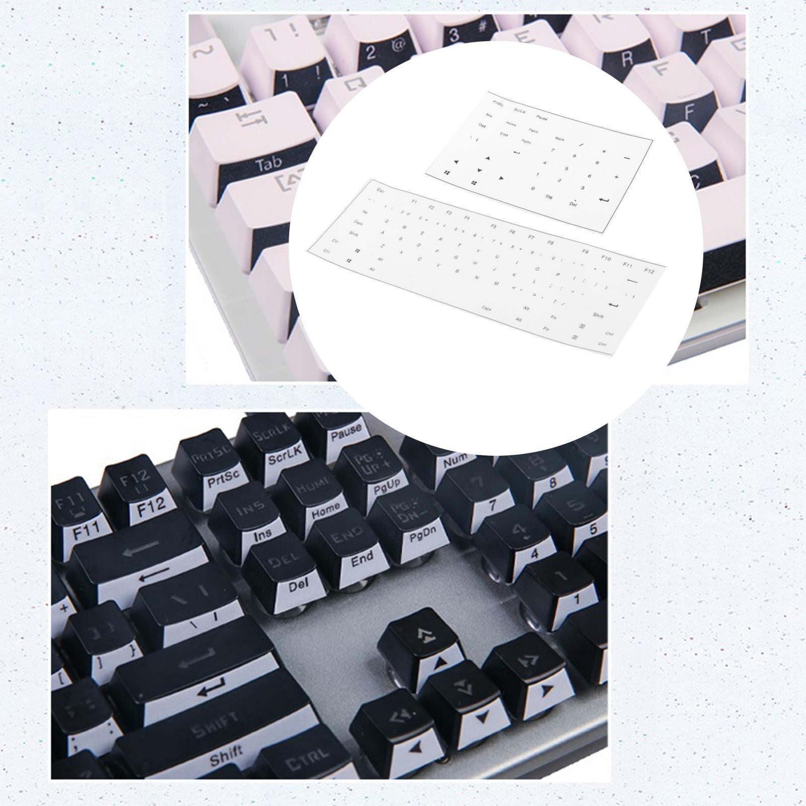 Universal Keyboard Side Stickers for Mechanical Keycaps white black