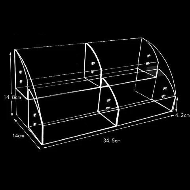 Kệ mica trưng bày sách, nhiều ngăn - 2 tầng 2 Ngăn
