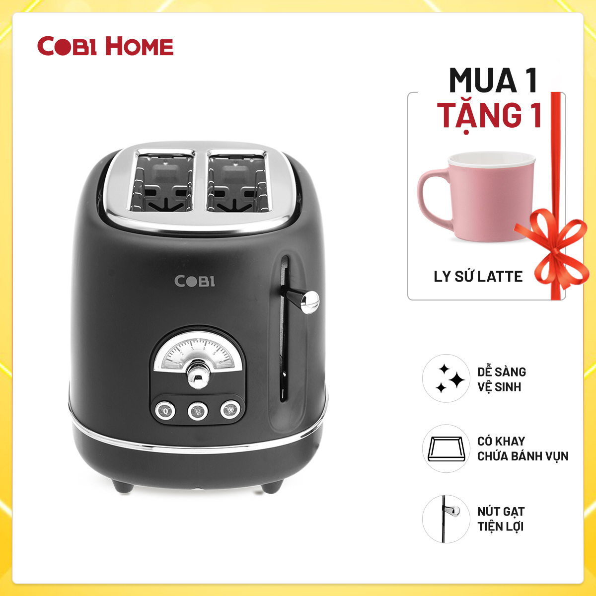 Máy nướng bánh mì 2 ngăn  hàng nhập khẩu chính hãng