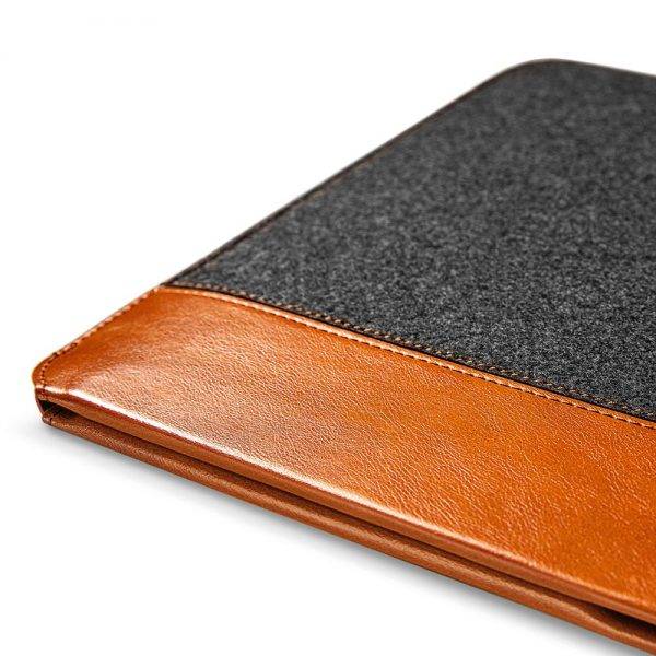 Túi Chống Sốc Tomtoc (USA) Felt &amp; Pu Leather For Macbook Pro/Air 13'' New (H16-C02Y) - Hàng nhập khẩu