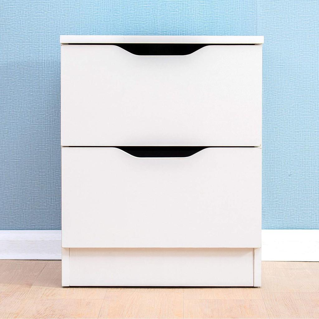 Tủ Đầu Giường SOHO-TADA 2 Ngăn Kéo / R40cm x D40cm x C50cm / Kệ Đầu Giường / Có Kèm Giấy Hướng Dẫn Lắp Ráp