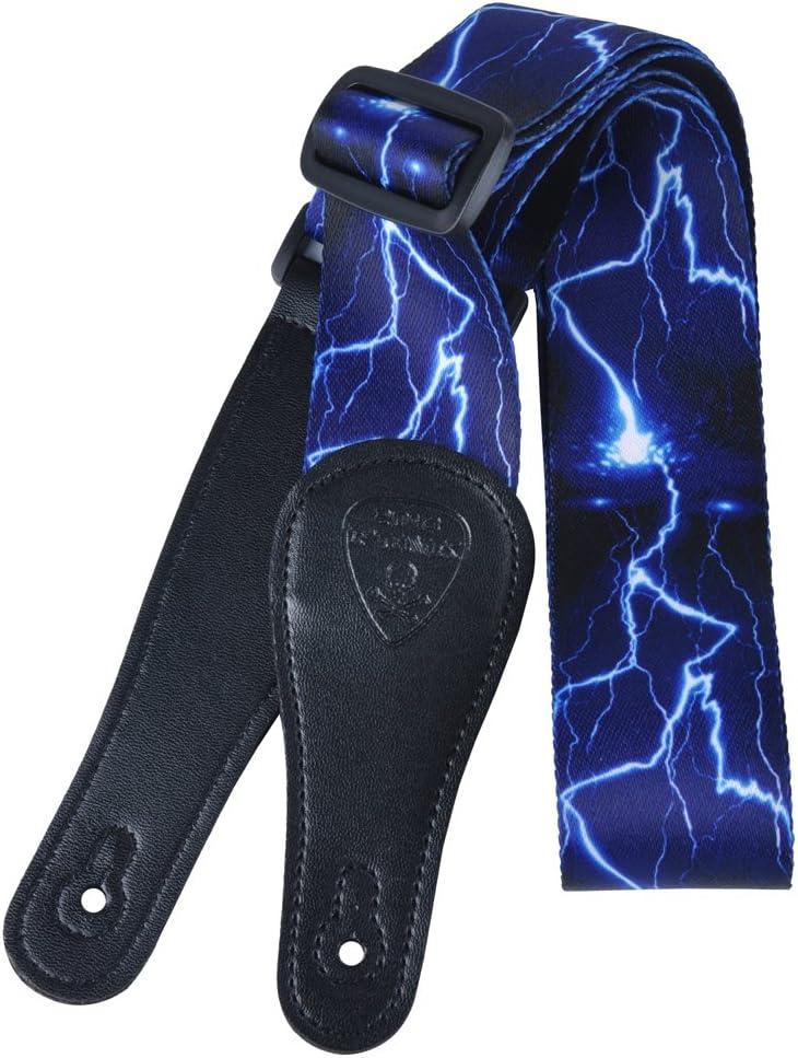 Dây đeo đàn guitar Punk bằng polyester terylene với khóa ABS có thể điều chỉnh