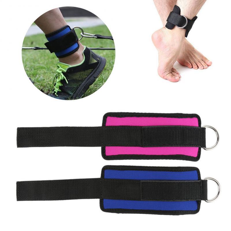 D-Ring Ankle Anchor Strap Belt Gym Cable Attachment Thigh Leg Strap Lifting Fitness Exercise Banda Elastica Resistance Bands