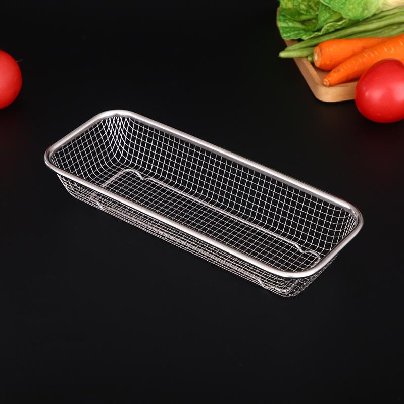 Rổ Lưới Inox Chữ Nhật Đựng Muỗng Đũa Không Rỉ Sang Trọng KT31x12x5.5 cm