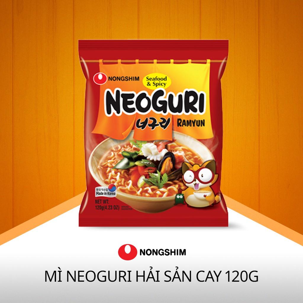 Mì gói Nongshim Neoguri seafood hot 120g - vị hải sản- Hàn Quốc