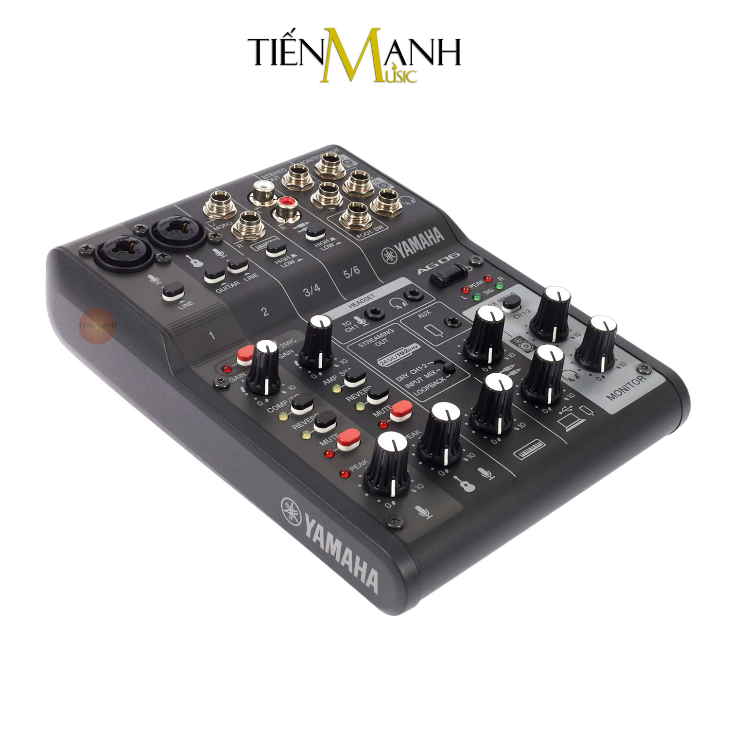 Yamaha AG06 MKII Soundcard Kiêm Bàn Trộn Mixer Audio Interface Stereo Mixing AG6 MK2 Phòng Thu Studio Mix Hàng Chính Hãng