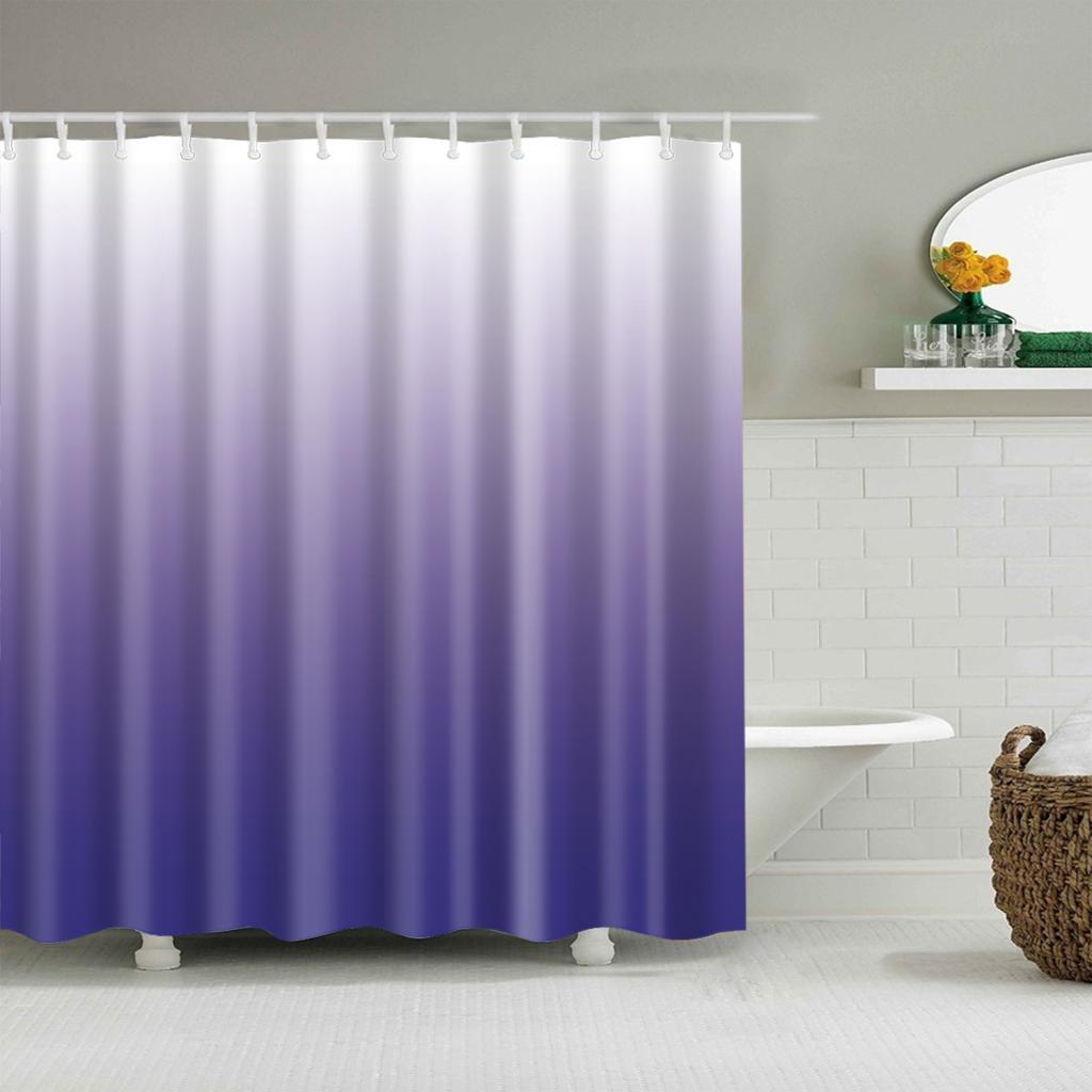 180 x 180cm Extra Wide Modern Purple EVA Bathroom Shower Curtain + Hook