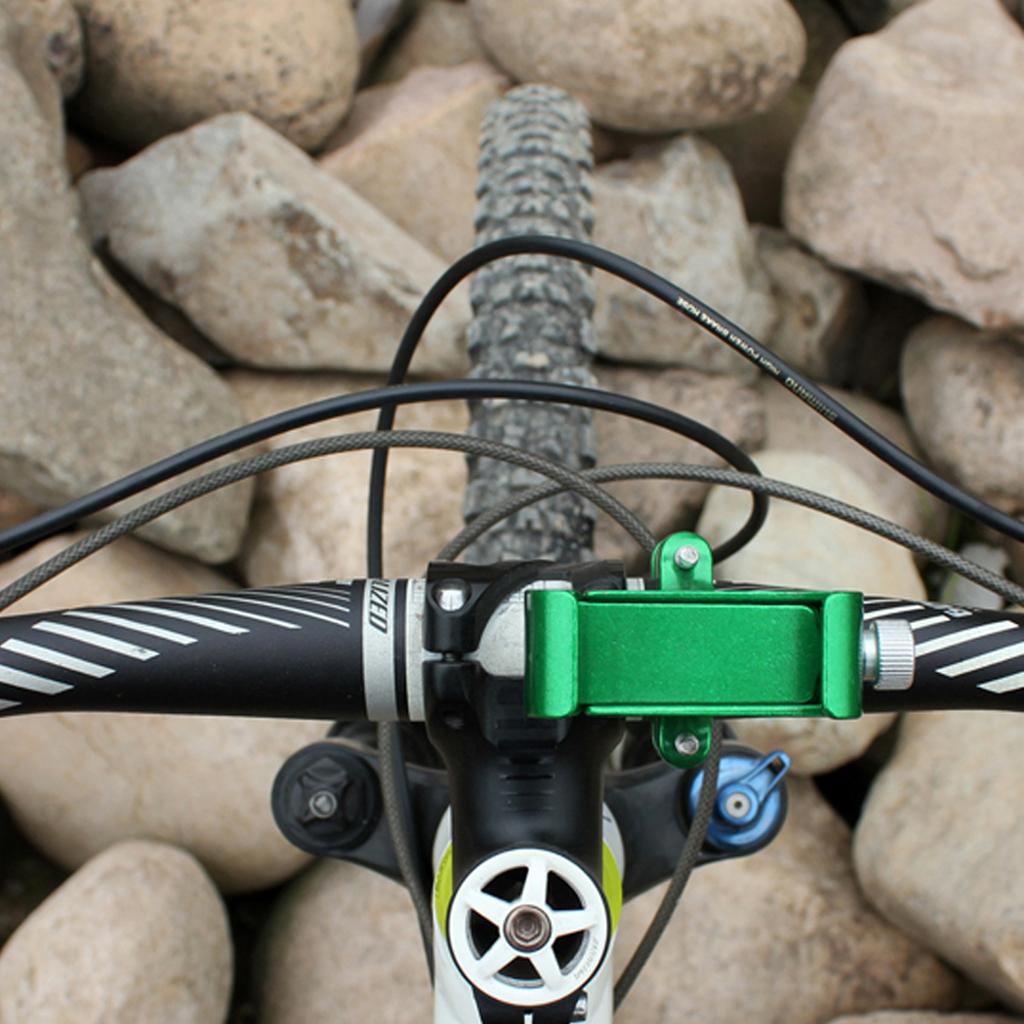 Aluminum Alloy Bike Bicycle Phone Holder Cycling Handlebar Stem Mount Black
