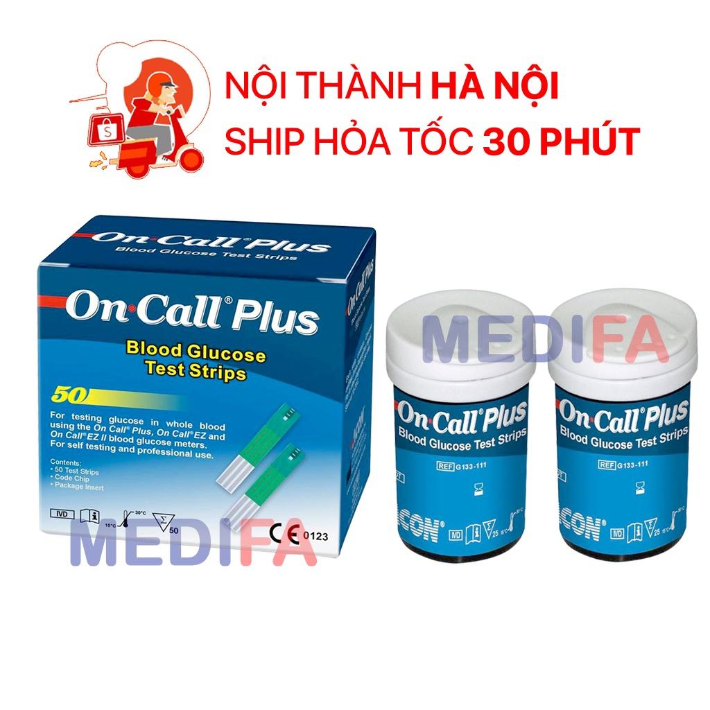 Máy Đo Đường Huyết On Call Plus + Tặng hộp 25 que thử và 25 kim chích máu, BH trọn đời, chuẩn chính hãng