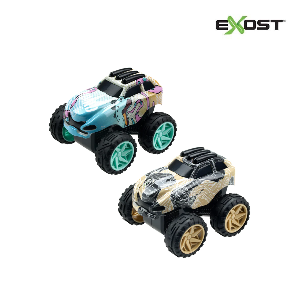 TiNiStore-Bộ đồ chơi 2 xe trớn nhào lộn kèm bộ phụ kiện Jump Suv 1 Exost 20627001