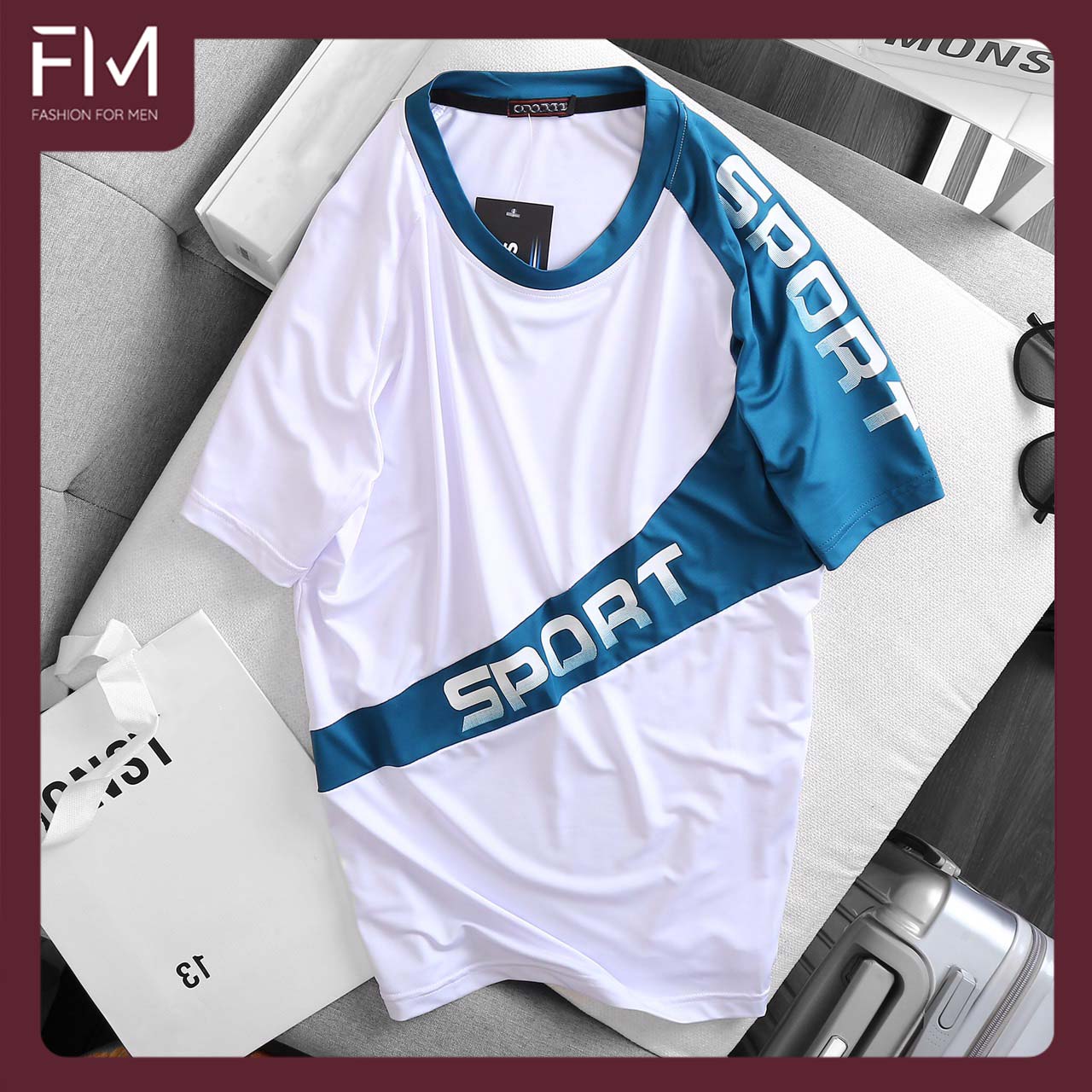 Áo thun nam cổ tròn tay ngắn, chất thun lạnh mềm mại, co giãn thoải mái – FORMEN SHOP – FMPS139