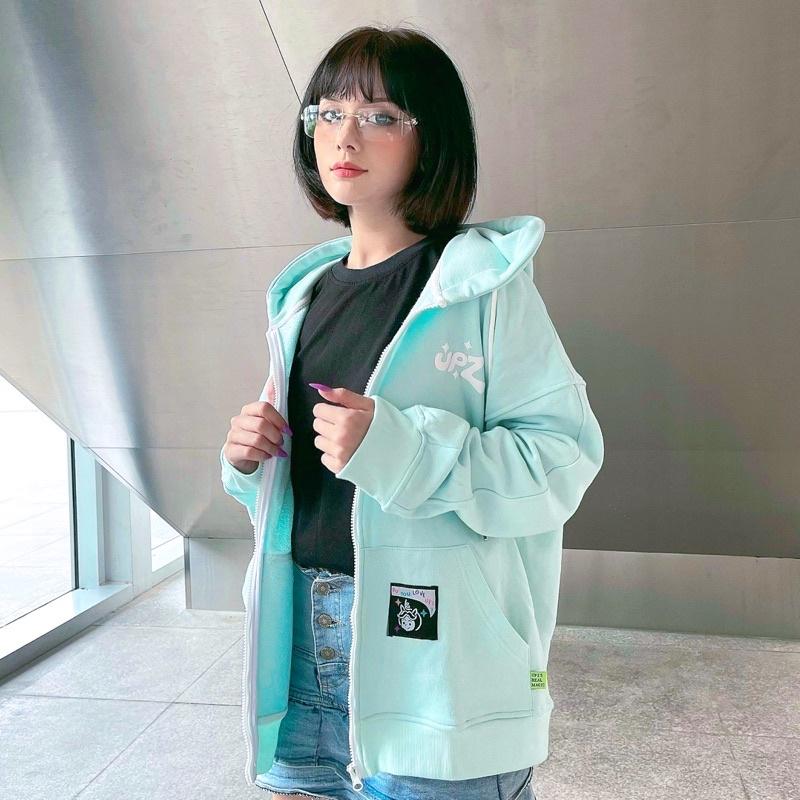 UPZ Áo Khoác Hoodie Dây Kéo Cơ Bản SS2