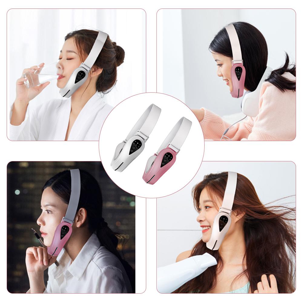 Máy Mát Xa Da Mặt V-Line Nâng Đai Nâng Cằm Máy Dây Đỏ Ánh Sáng Đèn LED Mặt Giảm Béo Rung máy Massage Mặt Liftin