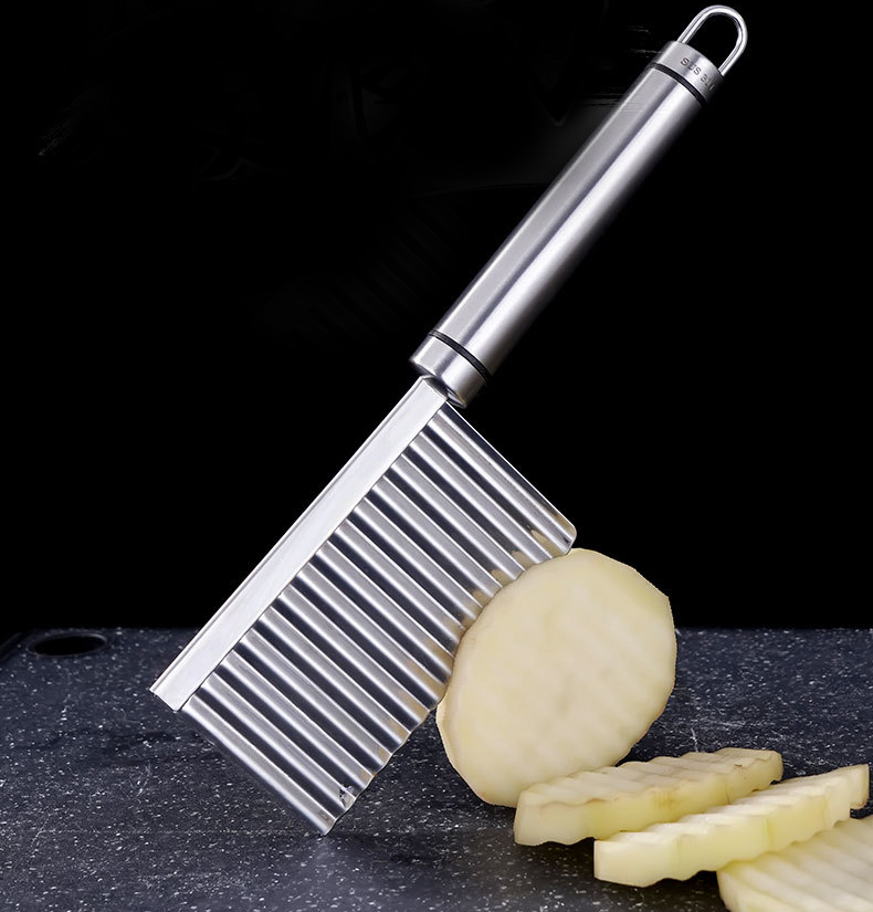 Dao Gọt Cắt Inox tỉa sóng rau củ quả chất liệu Inox 304 Cao Cấp An Toàn tuyệt đối Dao gọt Có chữ SUS 304 Trên tay cầm - Dụng cụ cắt tỉa rau củ quả hình dáng lượn sóng