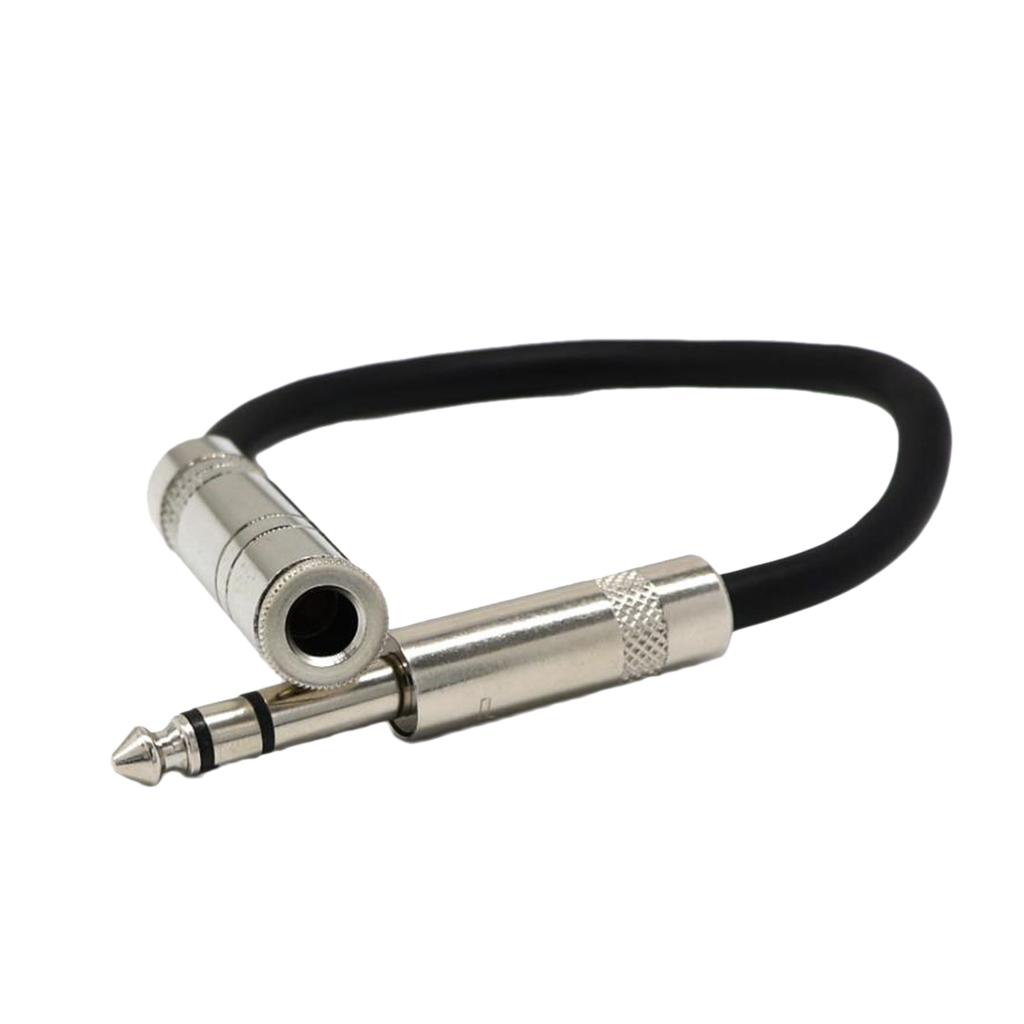 6.35mm Stereo Plug Male to 6.35mm Female cable, Audio Cable Stereo Cord, Extension cord, 0.2m