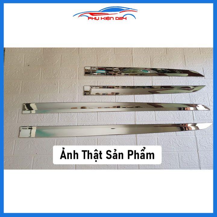 Bộ ốp nẹp sườn, nẹp hông xe ô tô Avanza 2022-2023 mẫu Inox trang trí bảo vệ cửa xe hơi