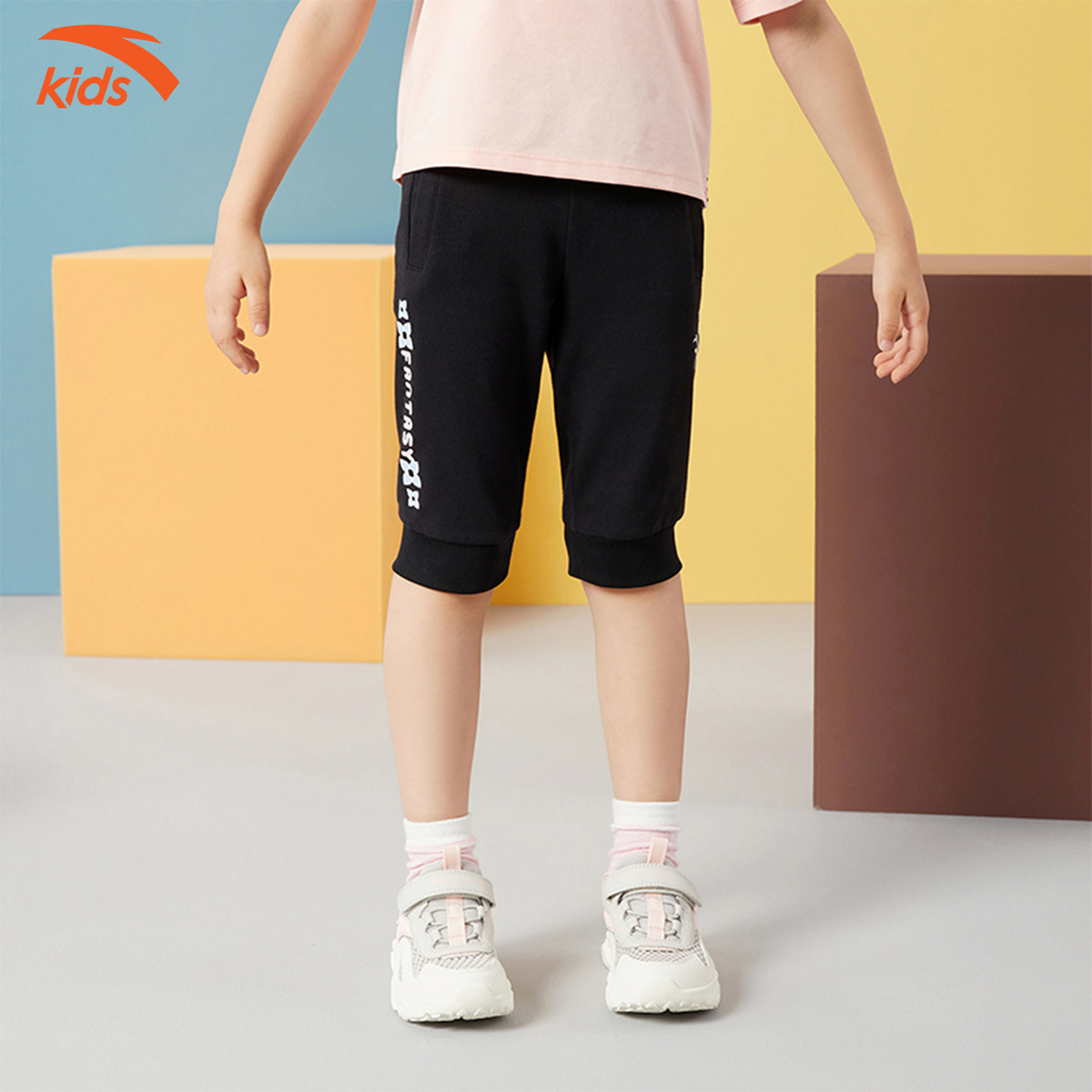 Quần lửng thời trang bé gái thương hiệu Anta Kids 362139346, lưng thun, co giãn 4 chiều