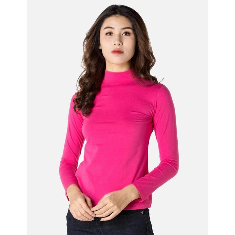 Áo len tay dài cổ cao 3 phân thun gân tăm co giãn - CH33