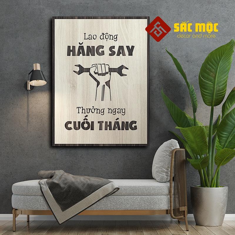 Tranh tạo động lực TDL022 - Lao động hăng say thưởng ngay cuối tháng