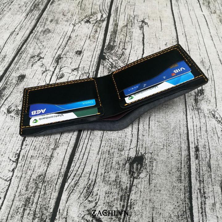 Ví nam ngang da bò thật 100% handmade - VN01R20