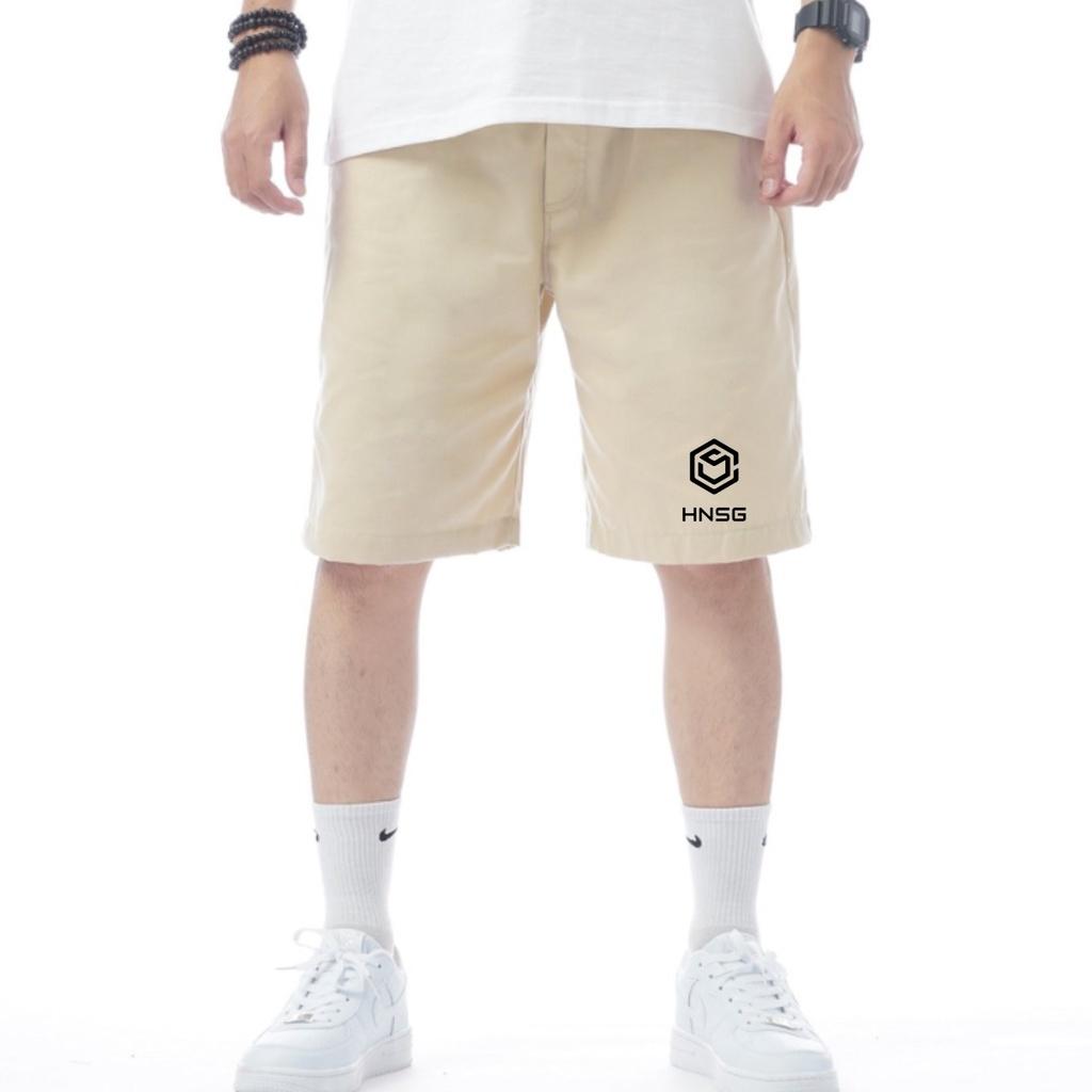 quần short kaki local brand hnsg minilogo thêu