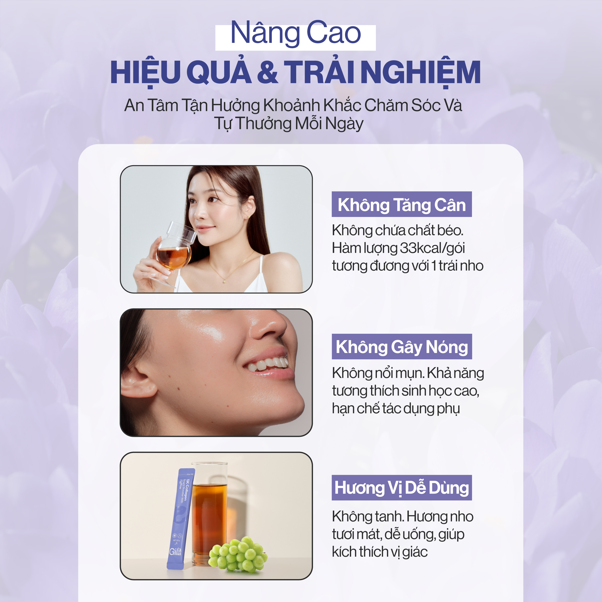 NƯỚC UỐNG COLLAGEN GILAA SIÊU PHÂN TỬ 300DA GILAA KẾT HỢP PEONY TRẺ HÓA CÂN BẰNG NỘI TIẾT (20g x 15 gói)