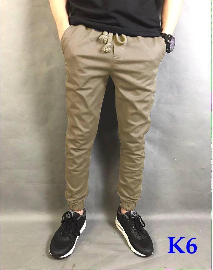 Quần jogger kaki co giãn khóa zip, đủ size, đủ màu