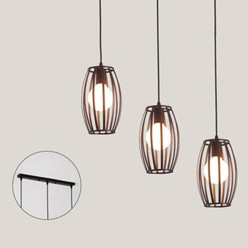 Bộ đèn thả treo trần lồng trụ LT100 - kèm bóng LED và đế ốp trần