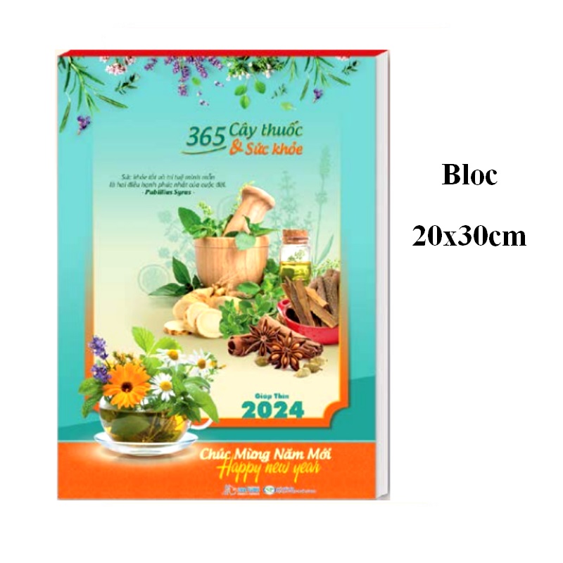 Lịch Bloc 20 x 30cm – Cây thuốc và sức khỏe – Lịch An Hảo