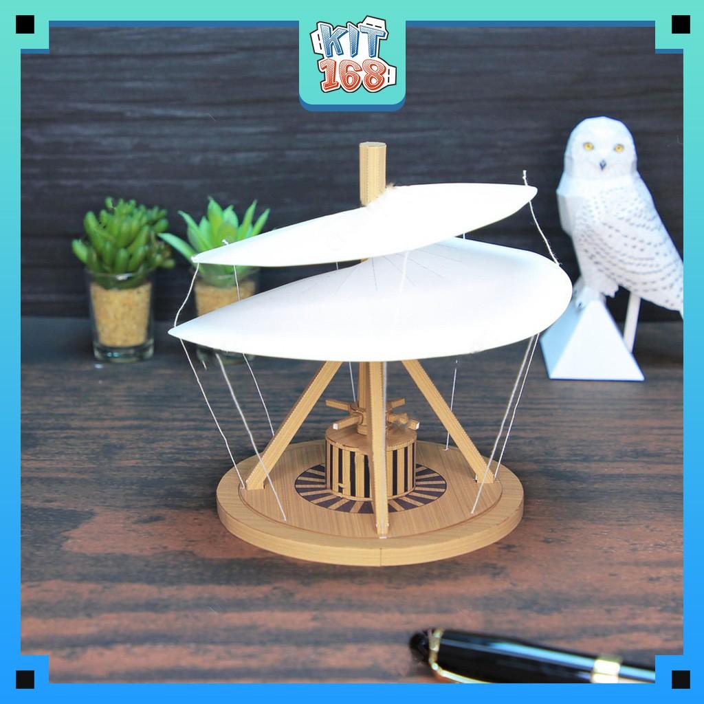 Mô hình giấy đồ vật đồ chơi Leonardo da Vinci (Helicopter