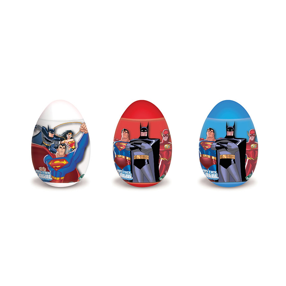 Kẹo đồ chơi trẻ em hình trứng Justice League Relkon, bộ sưu tập đồ chơi chất lượng quốc tế