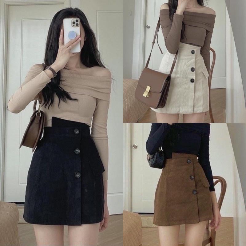 CHÂN VÁY NHUNG TĂM XỊN XÒ