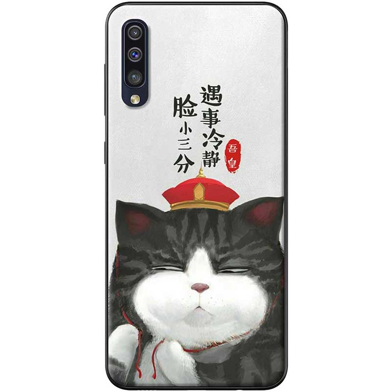 Ốp lưng dành cho Samsung Galaxy A70 mẫu Mèo mặt ngu