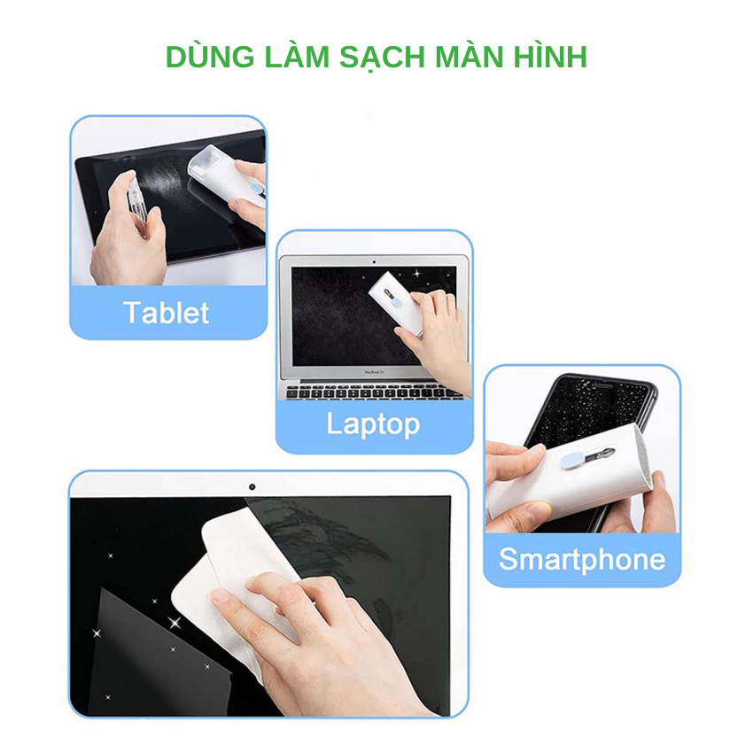 Dụng cụ vệ sinh bàn phím máy tính, điện thoại, tai nghe đa năng gọn nhẹ cầm tay 7 trong 1 bản đặc biệt 2022