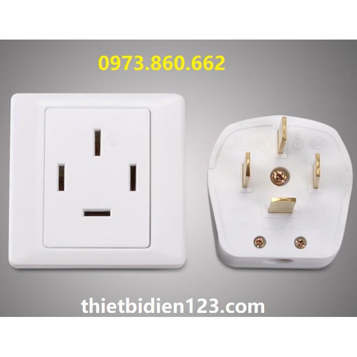 Ổ cắm 3 pha 4 lỗ mặt vuông 16A, 25A kiểu tiêu chuẩn 86