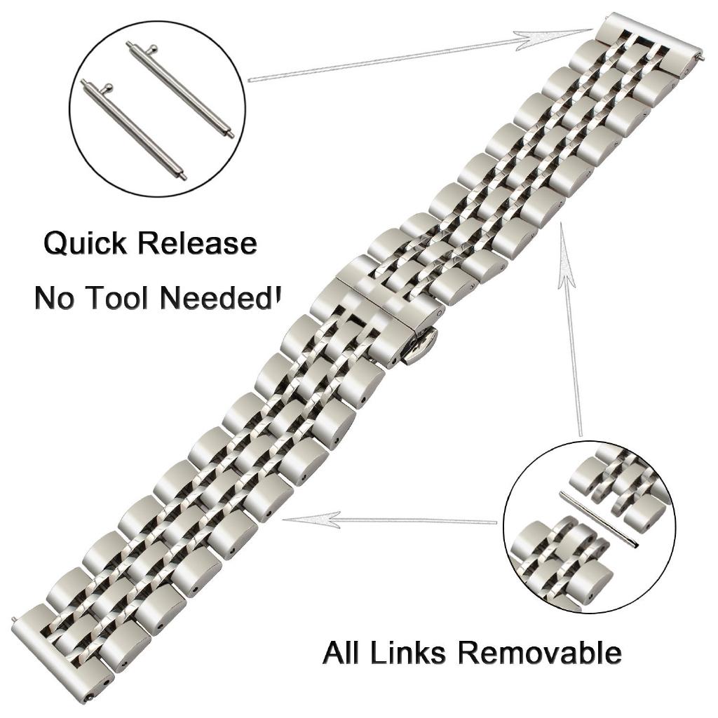 Dây đeo inox cho đồng hồ thông minh Garmin Forerunner 645 245 245m