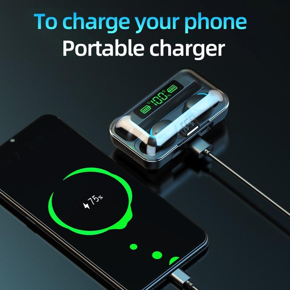 3000MAh Bluetooth Tương Thích Tai Nghe HiFi Bass Stereo Không Dây Tai Nghe Loại Bỏ Tiếng Ồn Tai Nghe Nhét Tai Có Mic Tai Nghe Nhét Tai Quà Tặng Tốt Nhất