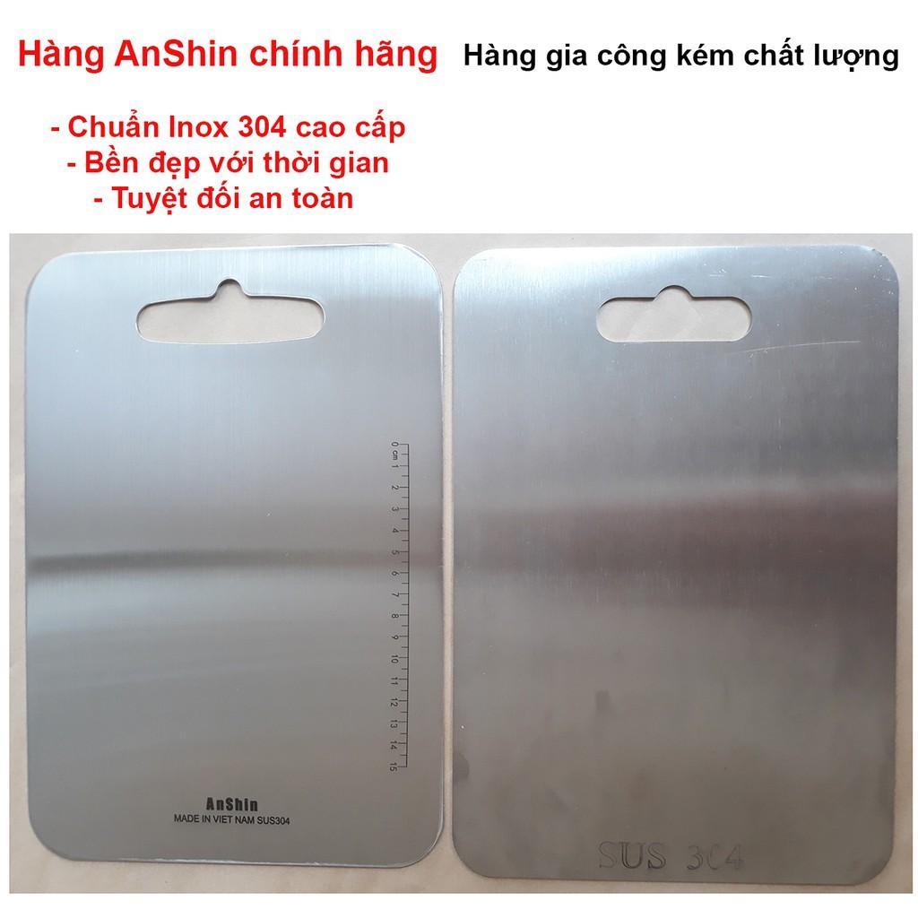 Thớt Inox AnShin 304 Cao Cấp Size Lớn 25x36cm - Chống Ẩm Mốc Không Han Rỉ, Kháng Khuẩn