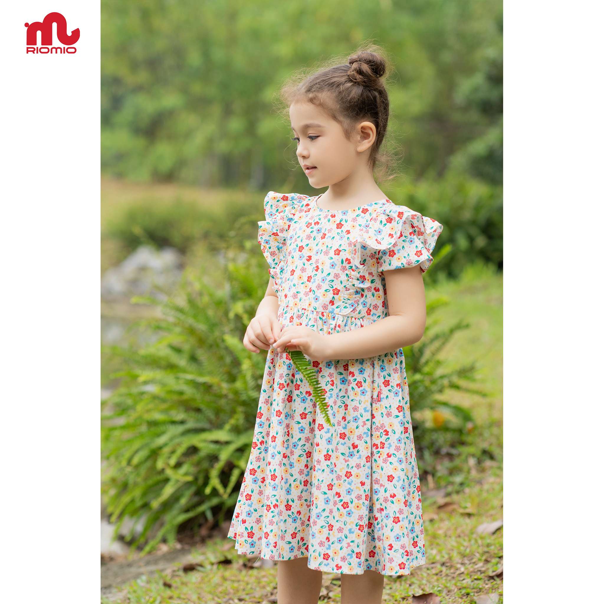 Váy thô hoa họa tiết ngọt ngào RIOMIO size 3-10 tuổi (15-35kg) xinh xắn đáng yêu cho bé mặc đi học đi chơi - RV388