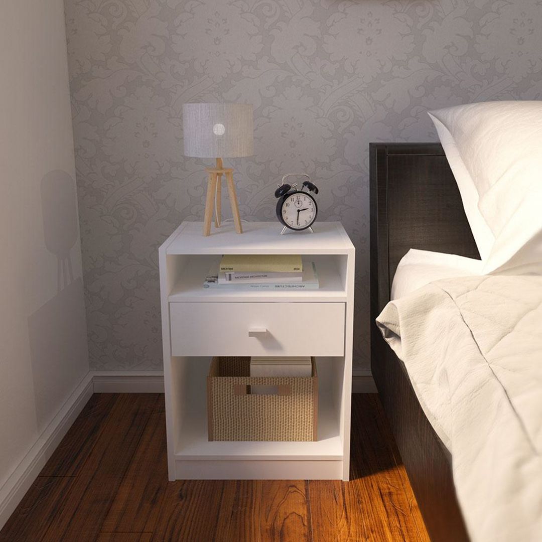 Kệ gỗ đầu giường hiện đại SMLIFE Nivaka | Gỗ MDF dày 17mm chống ẩm | D45xR35xC65cm