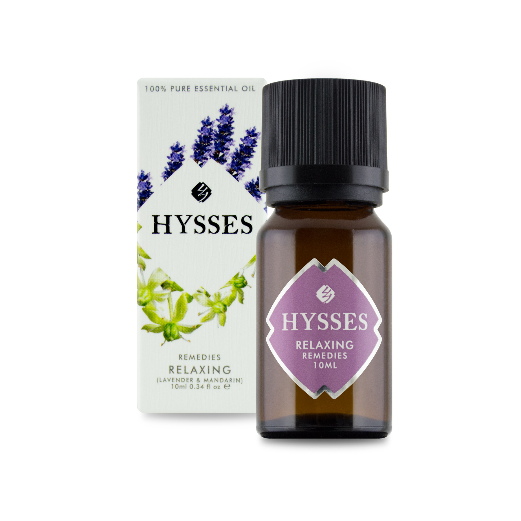 Tinh Dầu Cao Cấp Hysses Remedies Relaxing Hương Dễ Chịu, Giảm Căng Thẳng, Thư Giãn Tâm Trí, Giảm Stress, Cân Bằng Cảm Xúc Với Tinh Dầu Oải Hương và Quýt Hữu Cơ Tự Nhiên