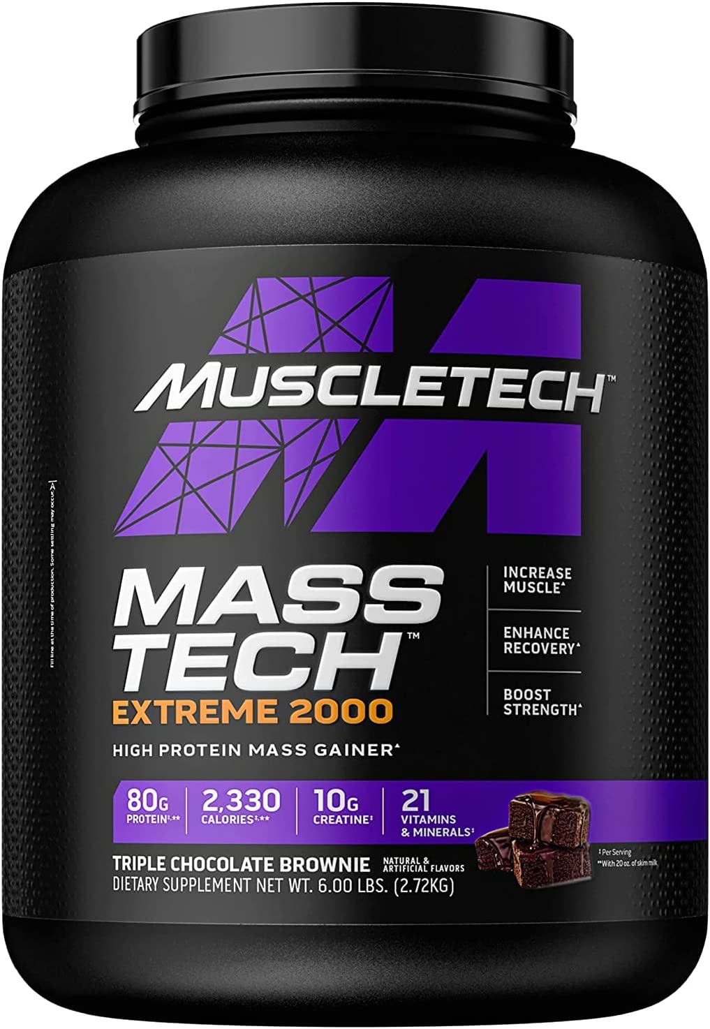 MuscleTech - Mass Tech Extreme 2000 (6 Lbs) - Sữa Hỗ Trợ Tăng Cân Tăng Cơ Nhanh Dành Cho Người Gầy