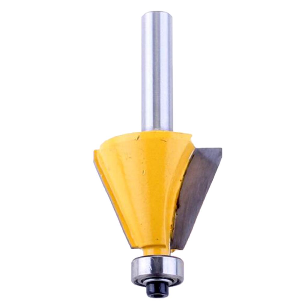 8mm Shank 22.5 Degree Chamfer Edge Forming Router Bit Woodworking Router Bit