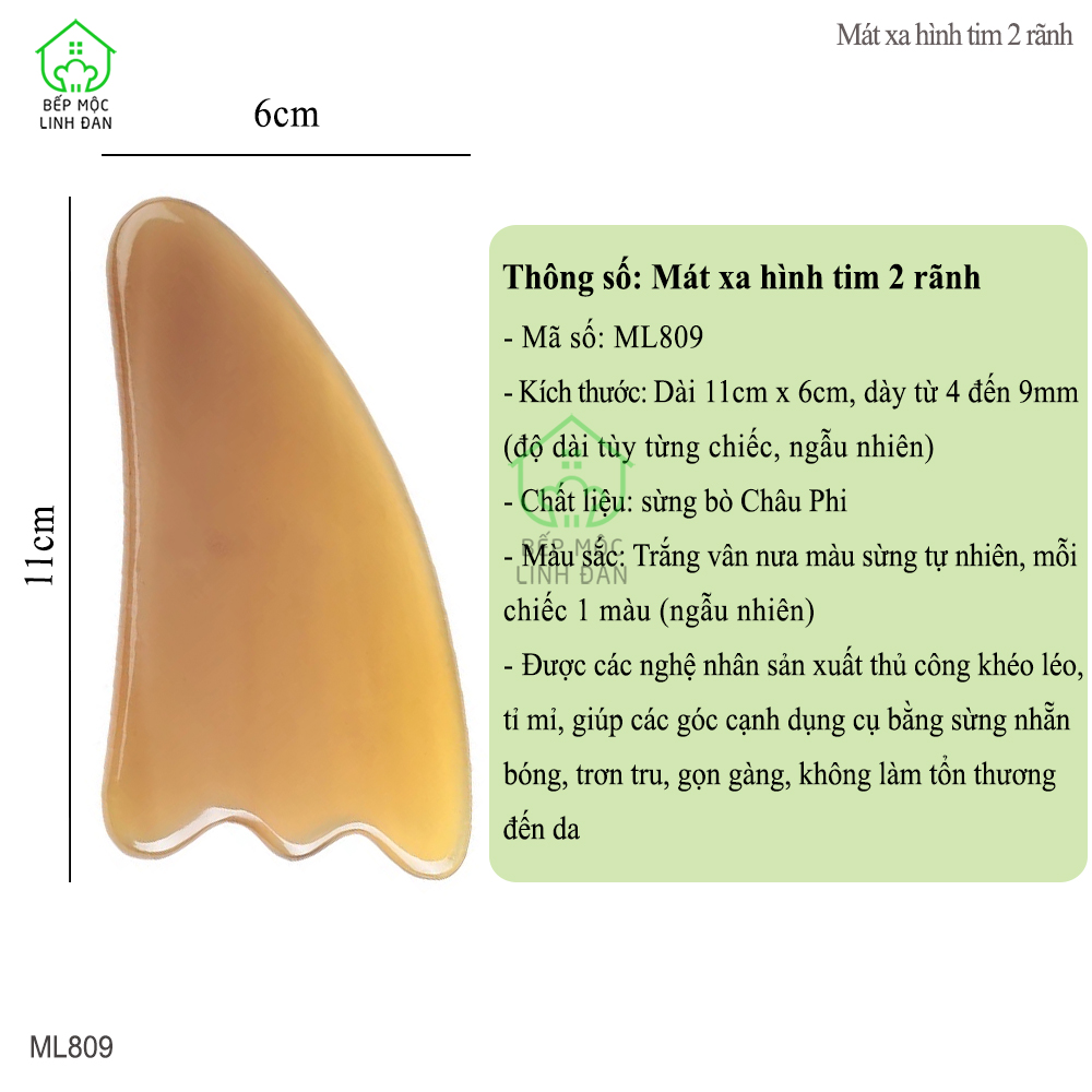 Dụng Cụ Mát Xa Cạo Gió Toàn Thân Bằng Sừng - Giúp Phát Tán Chướng Khí [ML809]