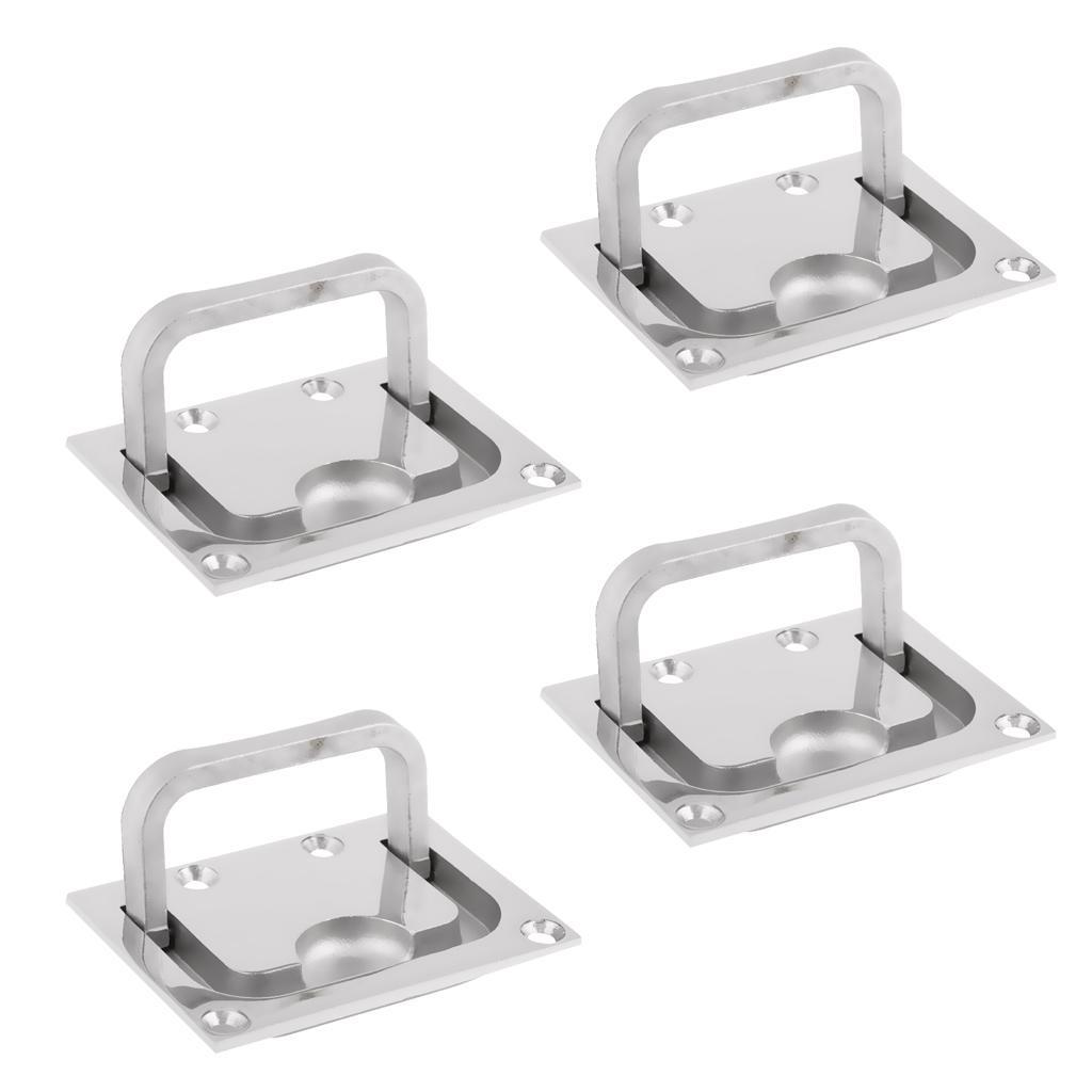 4Pcs Boat Pull Latch Flush Lift Handle Marine 316 Stainless Steel