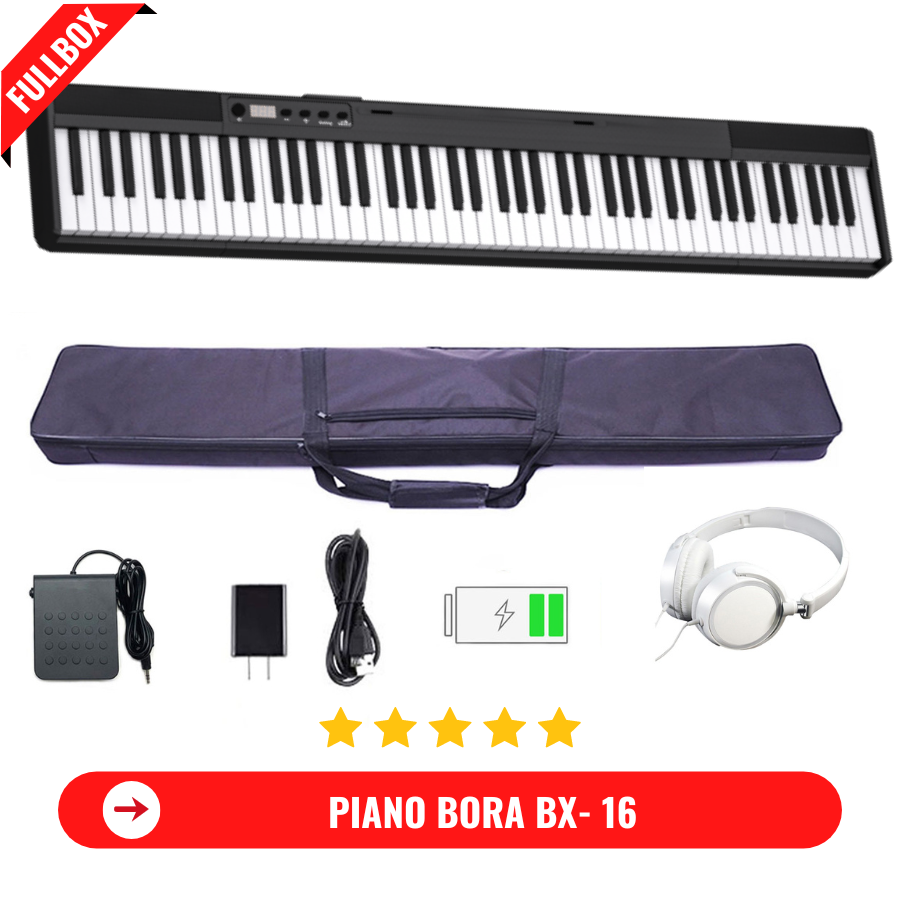 Đàn Piano Điện Bora BX 16 - 88 Phím Cảm Lực- Kết Nối Bluetooth + Chân Đàn