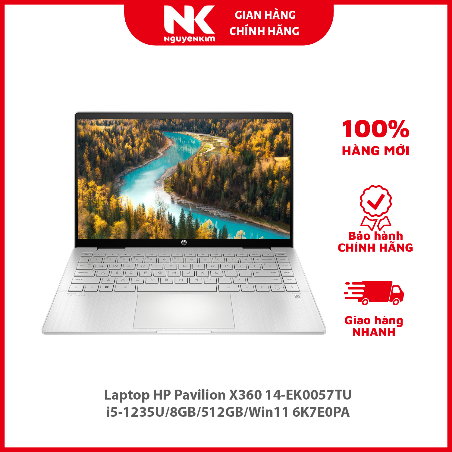 Laptop HP Pavilion X360 14-EK0057TU i5-1235U/8GB/512GB/Win11 6K7E0PA - Hàng chính hãng