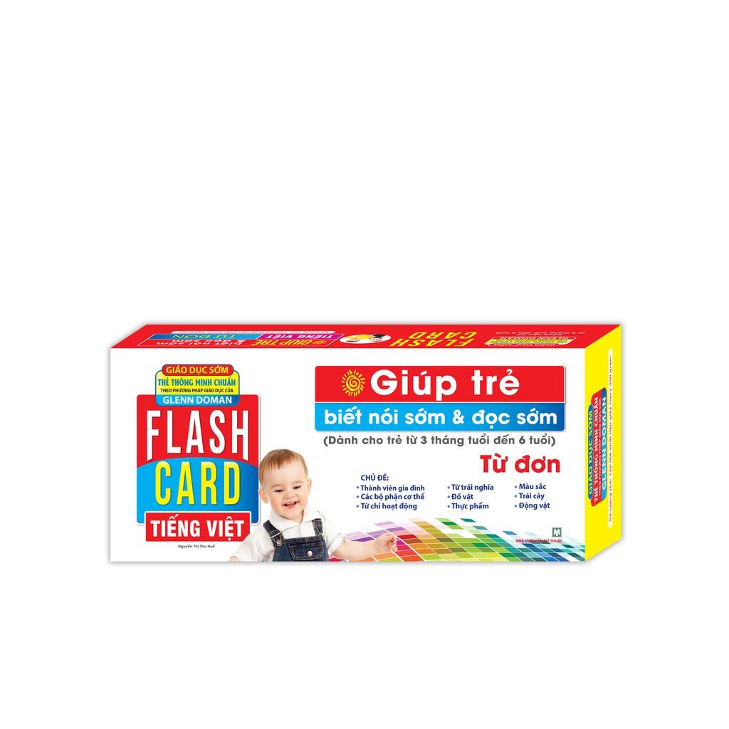 Sách - Flashcards Tiếng Việt – Từ đơn (Giáo dục sớm thẻ thông minh chuẩn theo phương pháp giáo dục của GLENN DOMAN) Kèm