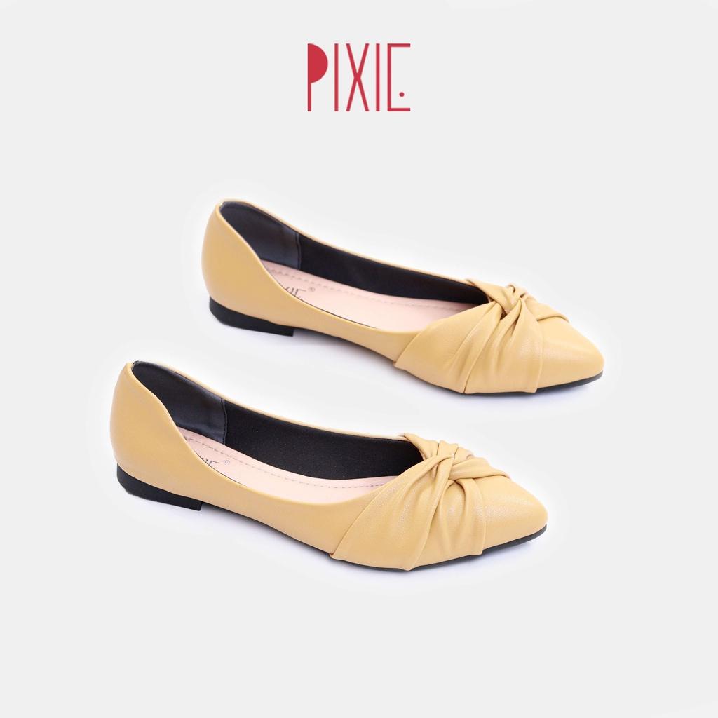 Giày Búp Bê Đế Mềm Nơ Xoắn Pixie X717